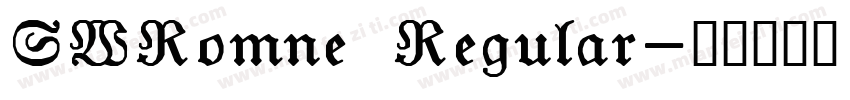 SWRomne Regular字体转换